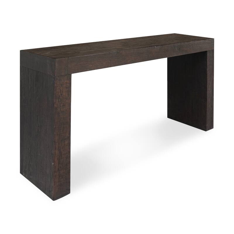 Aurelle Home Eliose Rustic Reclaimed Oak Rectangular Console Table
