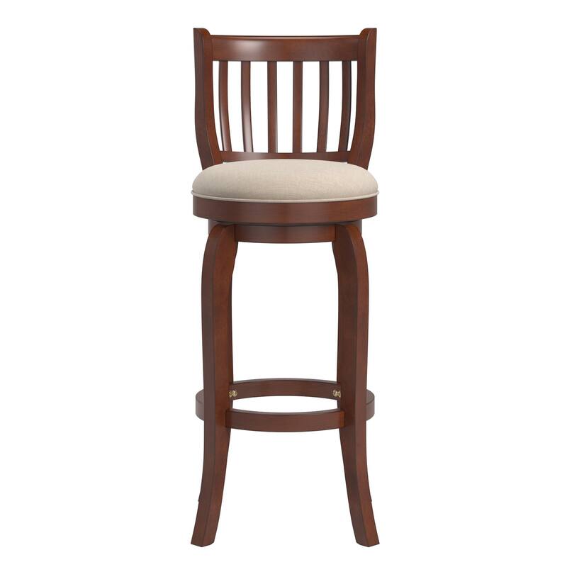 Ali Modern Linen 29-inch High Back Bar Stool Swivel by iNSPIRE Q Classic