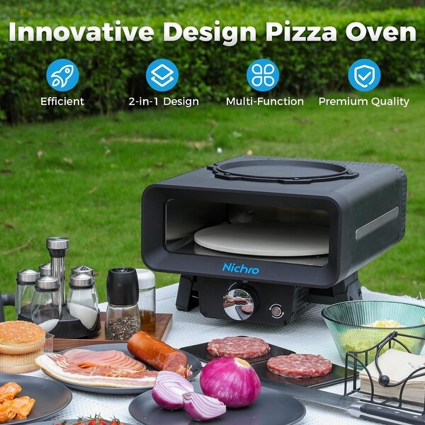 12 in Multi funtional Auto-rotated Outdoor Propane Gas Pizza Oven