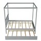 preview thumbnail 12 of 10, Full Size House Bed with Twin Trundle, Solid Wood Platform Frame with Headboard, No Box Spring Required
