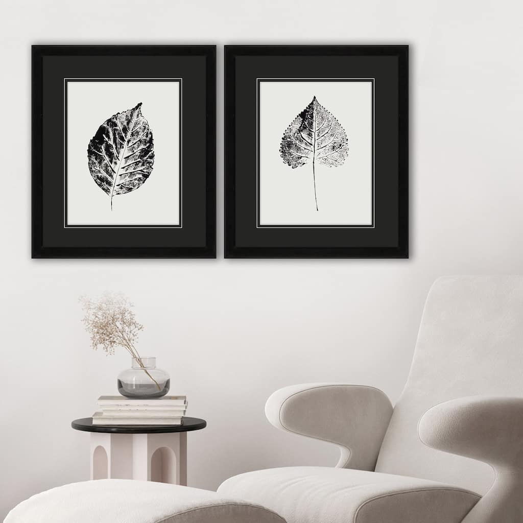 Paragon Black Print Leaf I Framed Art - Set of 2