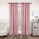 preview thumbnail 138 of 191, Classic Modern Solid Blackout Curtain Set by Miranda Haus 2PC- 52" X 96" - Mauve chalk