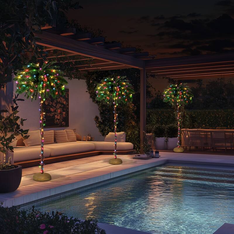 Puleo International 6 ft. Pre-lit Palm Tree