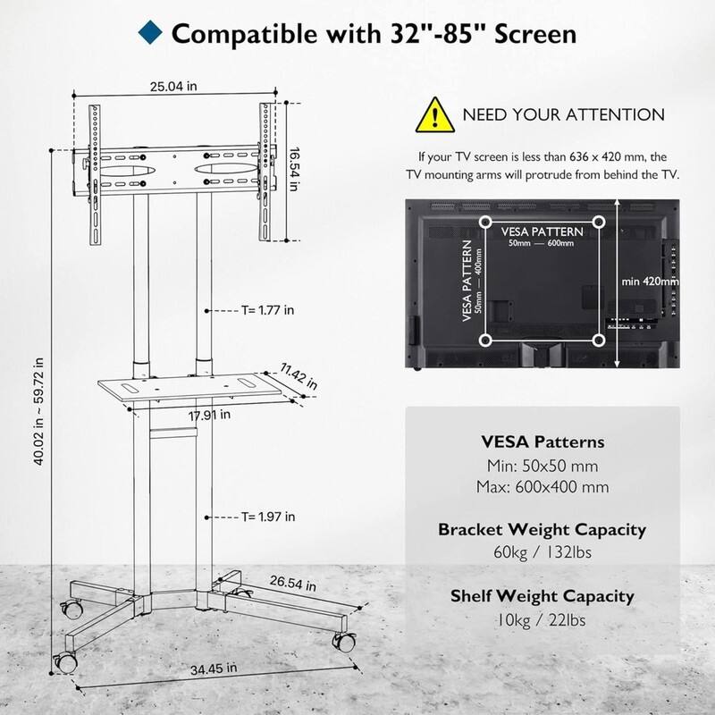 Mobile TV Cart