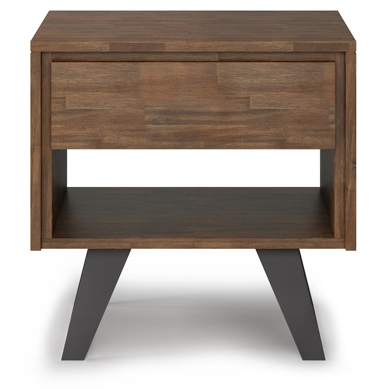 WYNDENHALL Mitchell SOLID WOOD / Metal 22 inch wide Square Modern Industrial End Table - 22 W x 22 D x 22 H