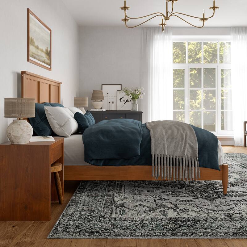 Charlotte Solid Wood Low Profile Platform Bed