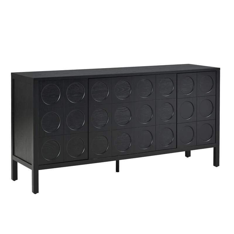 Modern Stylish Sideboard Buffet Cabinet with 5 Support Legs and Rebound Device, for Kitchen, Dining Room and Living Room