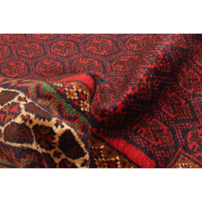 ECARPETGALLERY Hand-knotted Teimani Red Wool Rug - 2'10 x 4'11