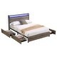 preview thumbnail 5 of 7, Full Bed Frame, Storage Headboard with Charging Station