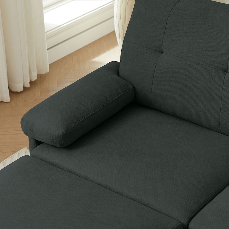 86.22" L Shaped Sectional Sofa with Side Storage Pockets