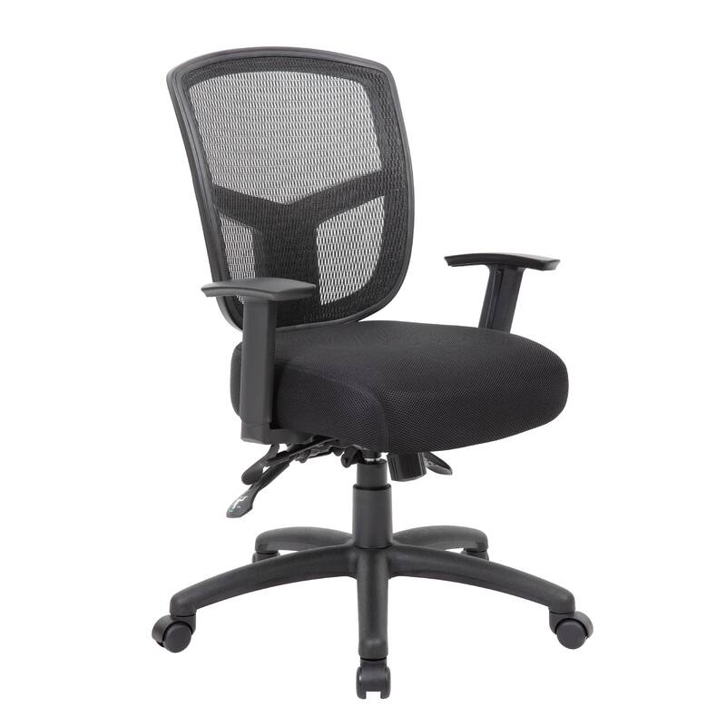 Oyo Swivel Task Chair, Black Mesh, Commercial Multi-Tilt, Caster Wheels