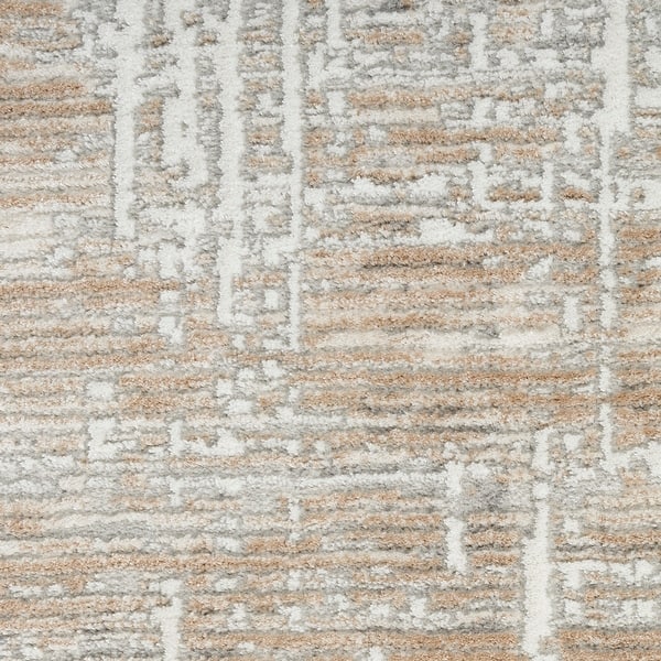 slide 2 of 8, Nourison Home Texture Indoor only Beige Abstract Area Rug - 7' 10" x 9' 10" Beige/Grey - 7' 10" x 9' 10" - Rectangle