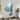 Designart - Blue White Modern Scandinavian Winter Pointillism VI - Modern Large Wall Clock in Boomerang Shape