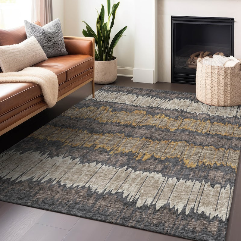 Premium Washable Super Soft Modern Stripe Mayfield Rug