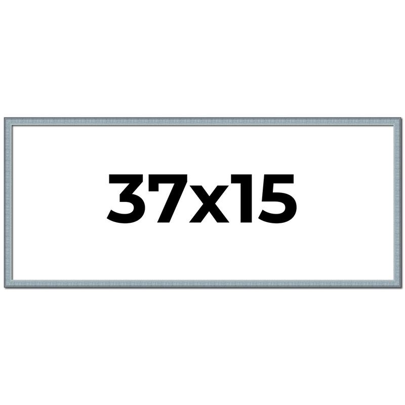37x15 Frame Rustic Sky Blue Solid Wood Picture Frame | 0.75 Inch
