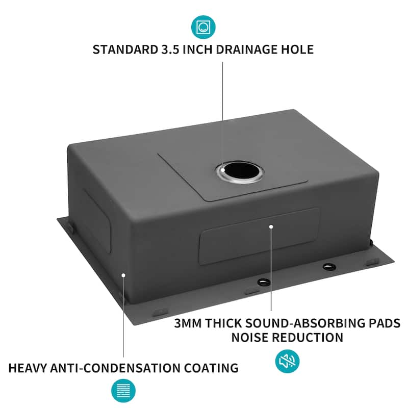 Drop-In 16 Gauge Single Bowl Stainless Steel Kitchen Sink in Brushed Nickel - 33'' x 19'' x 10''
