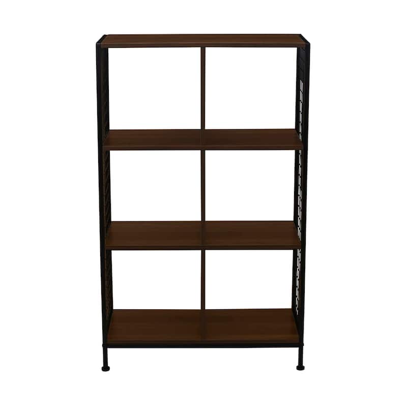 Household Essentials Cube Wall Shelves, 6 Cube Storage Wall Unit with Metal Mesh