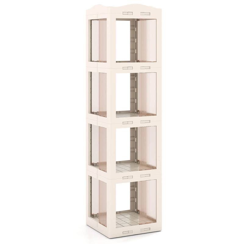Costway 360° Spinning Bookcase with Swivel Base, 4-Tier Revolving - See Details