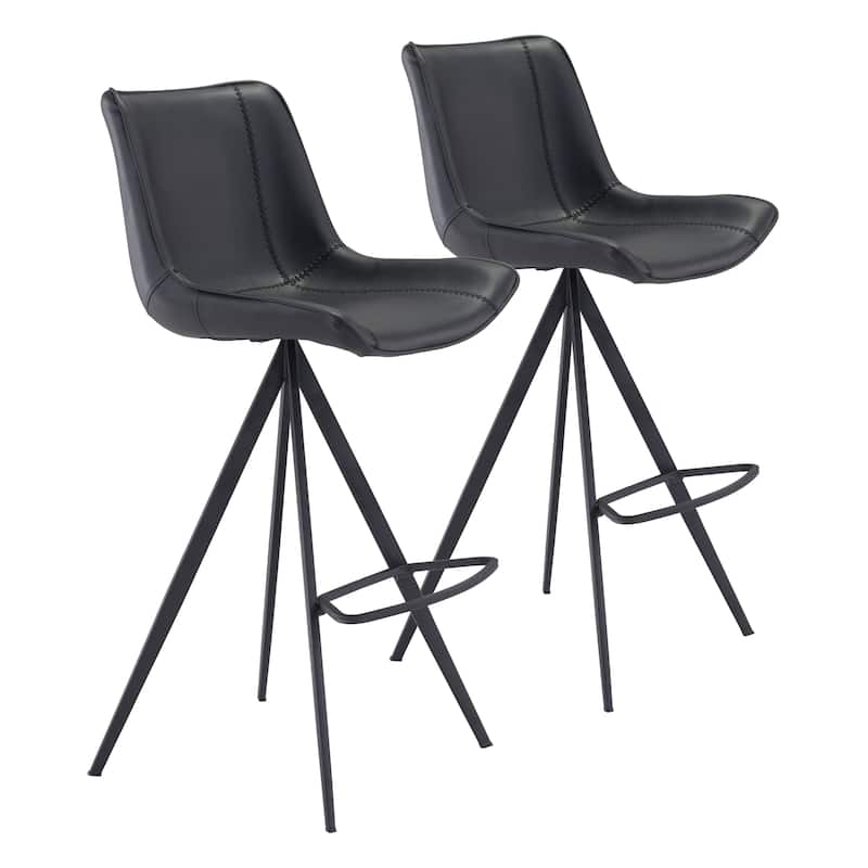 Barstool (Set of 2) - 19.9" W x 22.8" D x 42.7" H - Black