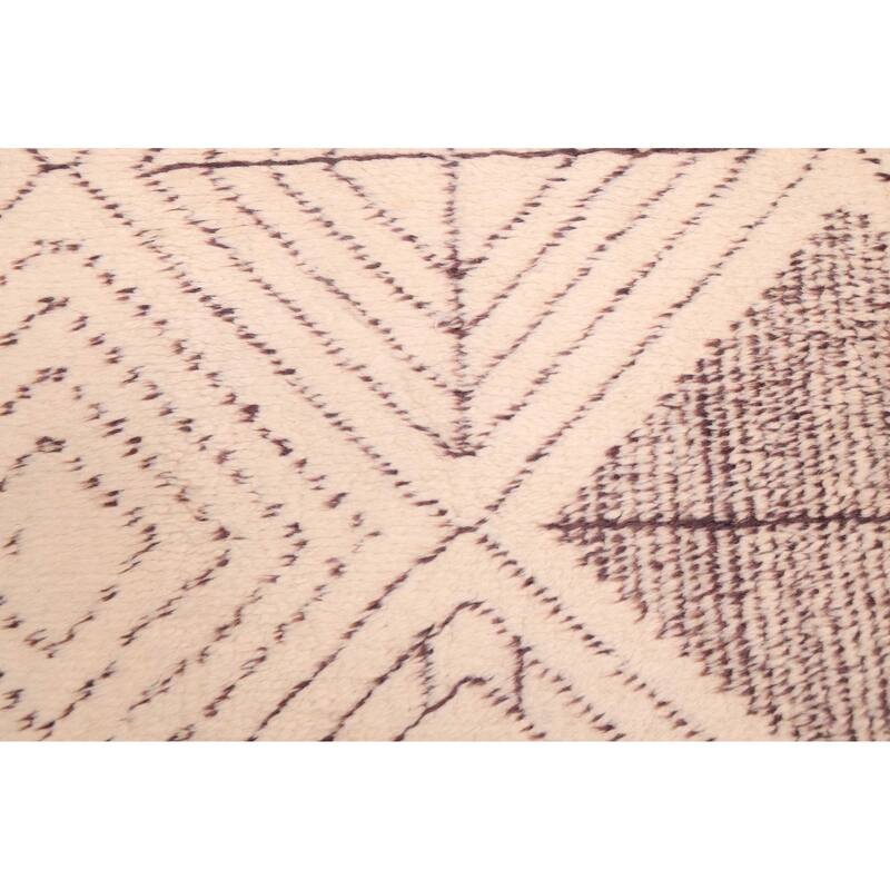 ECARPETGALLERY Hand-knotted Pak Finest Marrakesh Cream Wool Rug - 6'1 x 7'10