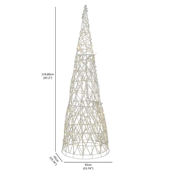 Twinkling 480 LED Christmas Cone Tree with Warm White & Cold White