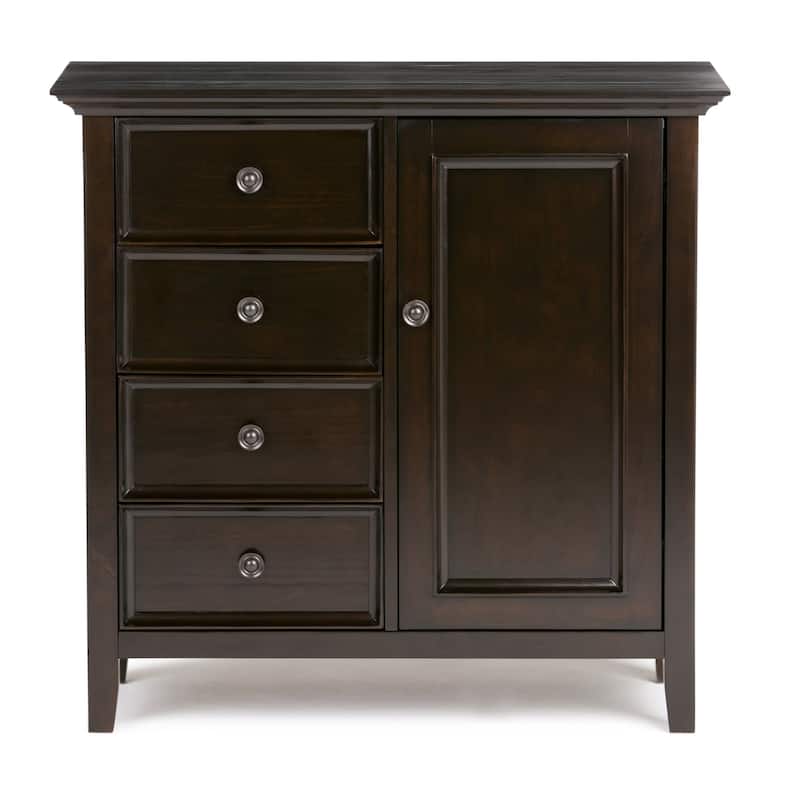 WYNDENHALL Halifax SOLID WOOD 37 inch Wide Transitional Medium Storage Cabinet - 37"w x 17"d x 36" h