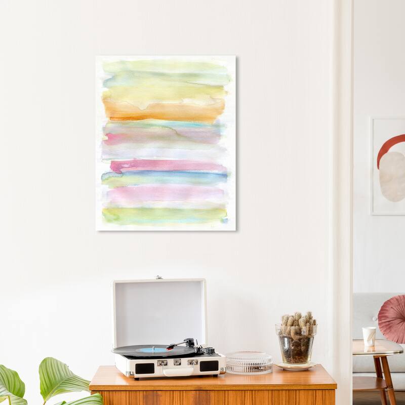 Wynwood Studio Abstract Melted Marshmallows Yellow and Light Yellow Modern & Contemporary Wall Art Canvas Print - 24 x 20