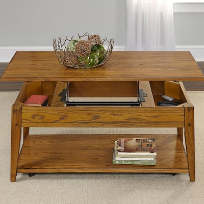 Lake House Oak Lift Top Cocktail Table