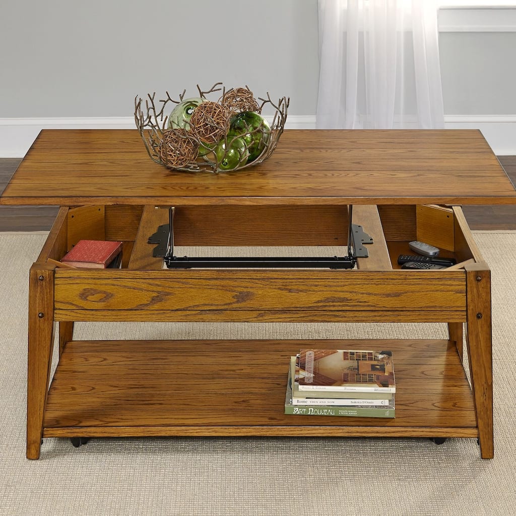 Lake House Oak Lift Top Cocktail Table