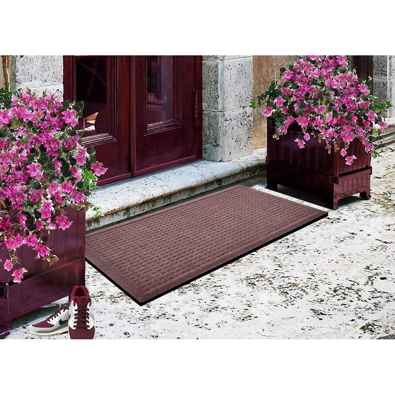 A1HC New All Weather Superior Dirt and Moisture Absorbing Polypropylene Door Mat with Non-Slip Backing for Inside Outside Use