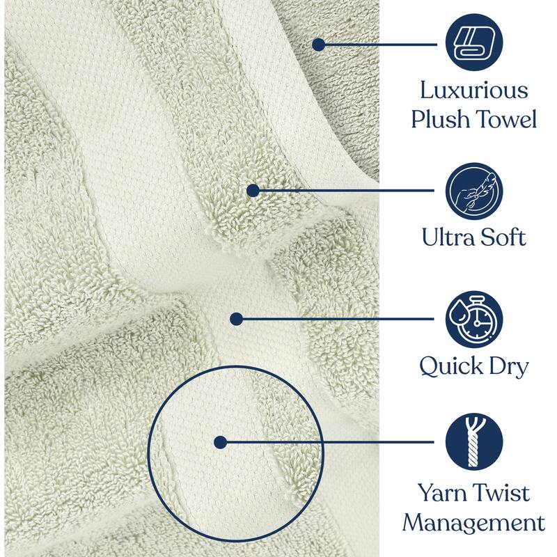 Delara Organic Cotton Luxuriously Plush Bath Towel, GOTS & OEKO-TEX Certified, 650 GSM Long Staple, Quick Dry & Ultra-Absorbent