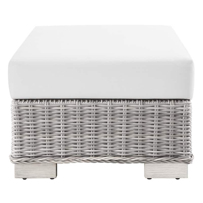 Conway Outdoor Patio Wicker Rattan Ottoman