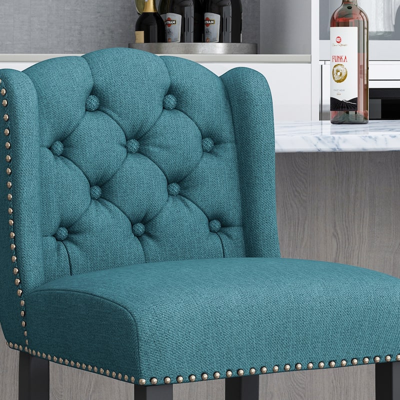 Foxwood Wingback Retro Bar Stools (Set of 2) by Christopher Knight Home
