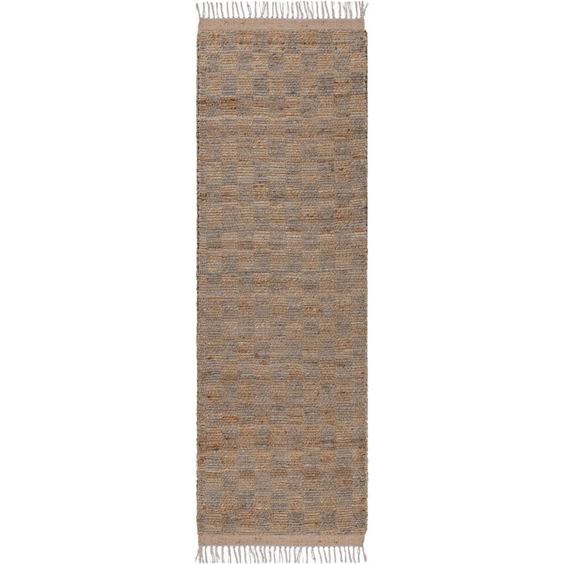 Hauteloom Lonut Jute Living Room, Bedroom Area Rug - Light Brown, Brown - 2' x 3'