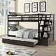 preview thumbnail 22 of 24, Twin-Over-Twin Multifunctional Trundle Bunk Bed with Stairs with Twin Size Trundle and 3 Storage Stairs