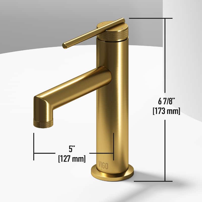 VIGO Sterling 7" H Single Handle Single Hole Bathroom Faucet