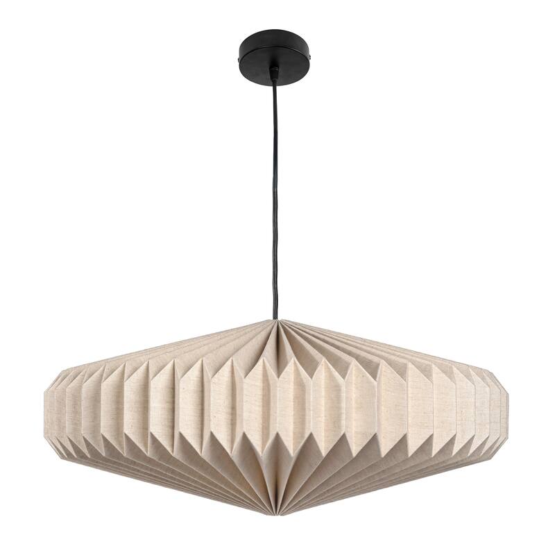 Nolan 21.25" Modern Vintage Honeycomb Shade LED Pendant Light - Natural
