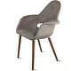 preview thumbnail 43 of 56, Set of 2 Organic Upholstered Fabric Modern Armchairs with Dark Walnut Brown Wooden Legs for Dining Room Office or Accent Chair
