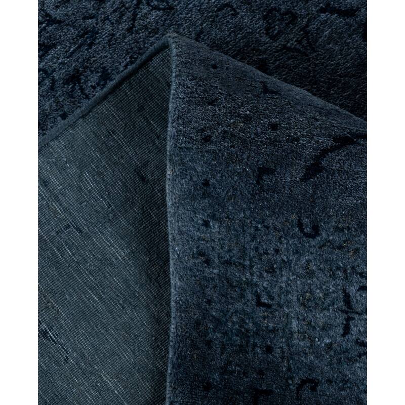 Overdyed One-of-a-Kind Hand-Knotted Area Rug - Black - 6' 1" x 9' 5"