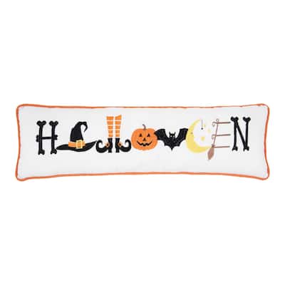 Halloween Embroidered Throw Pillow