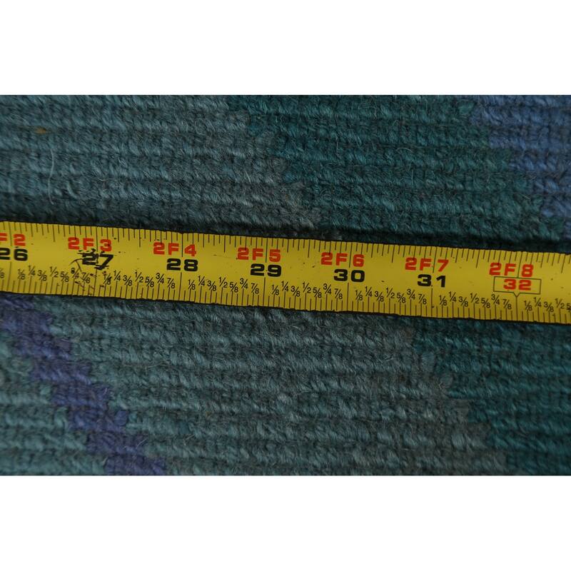 Striped Vegetable Dye Nepalese Wool Area Rug Hand-knotted Foyer Carpet - 5'0" x 8'5"