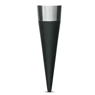 Rosendahl Grand Cru Wine Stopper, Black/Steel - H: 3.5"