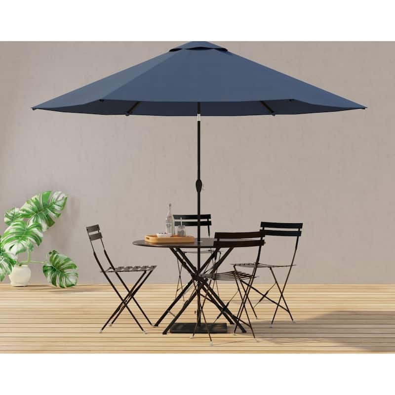Carolina Living Bistro 36" Round Folding Outdoor Table - Umbrella Hole