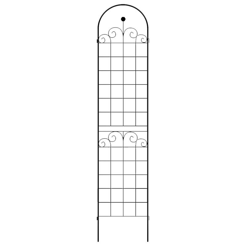 Black Iron Garden Wall Trellis Plant Climbing (Set of 2) Bed Bath