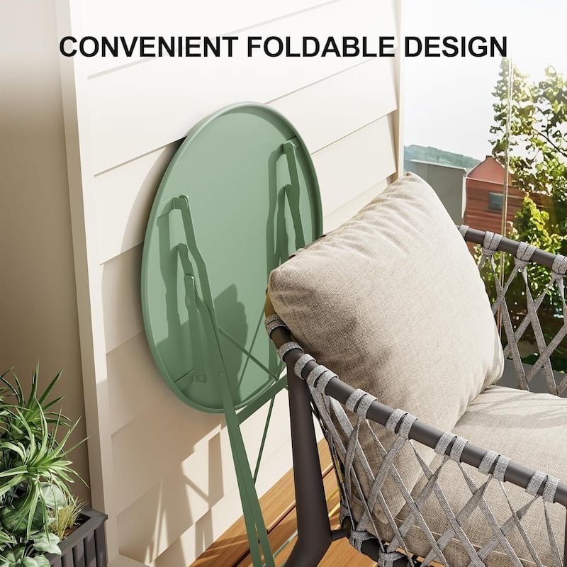 Outdoor Patio Table and Chairs Set for Apartments Porch Pool