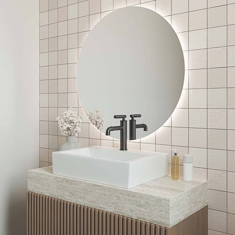 Reims 20 Rectangle Ceramic Vessel Sink, Matte White - 20.9" x 14.2" 4.75"