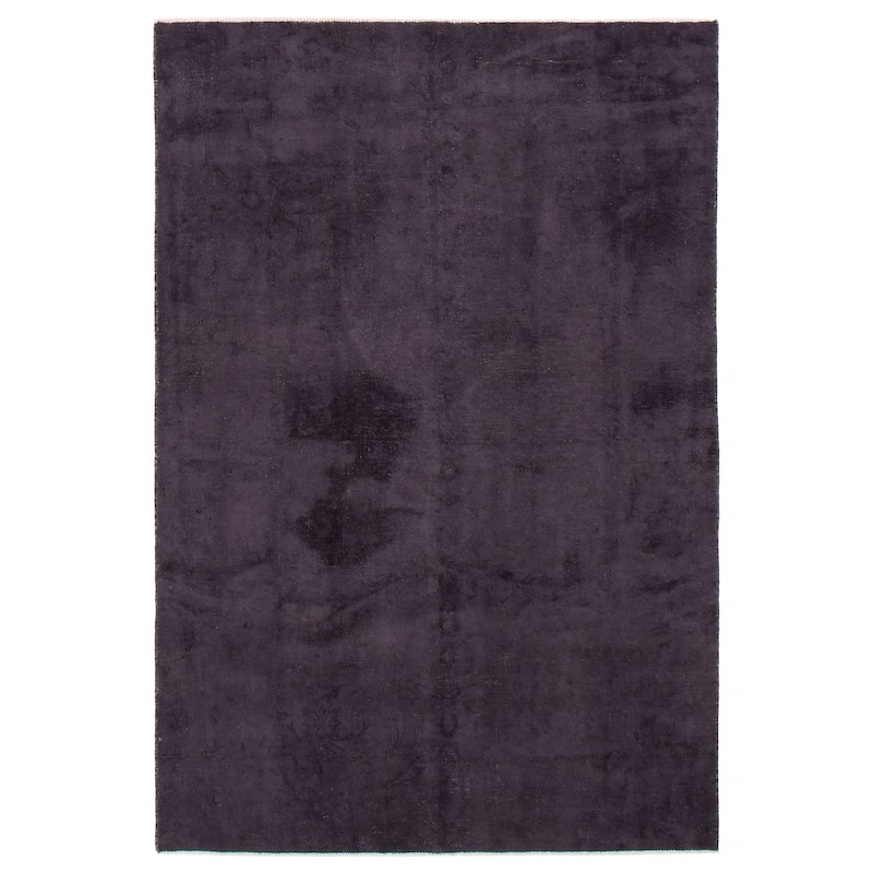 ECARPETGALLERY Hand-knotted Color Transition Black Wool Rug - 4'10 x 7'1 - Black - 4'10 x 7'1