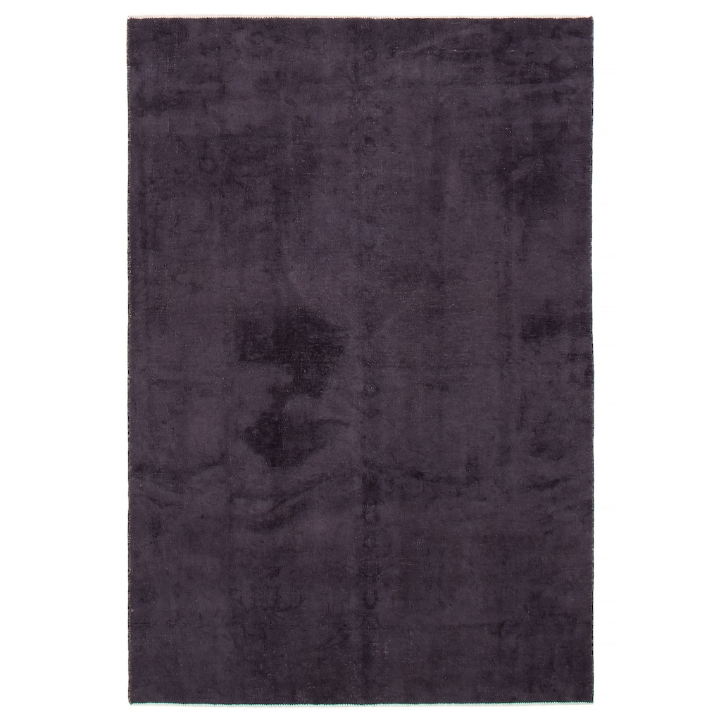 ECARPETGALLERY Hand-knotted Color Transition Black Wool Rug - 4'10 x 7'1