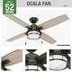 preview thumbnail 9 of 21, Hunter 52" Ocala Outdoor Ceiling Fan w/LED Light Kit and Pull Chain - Industrial, Rustic, Coastal - Damp Rated!