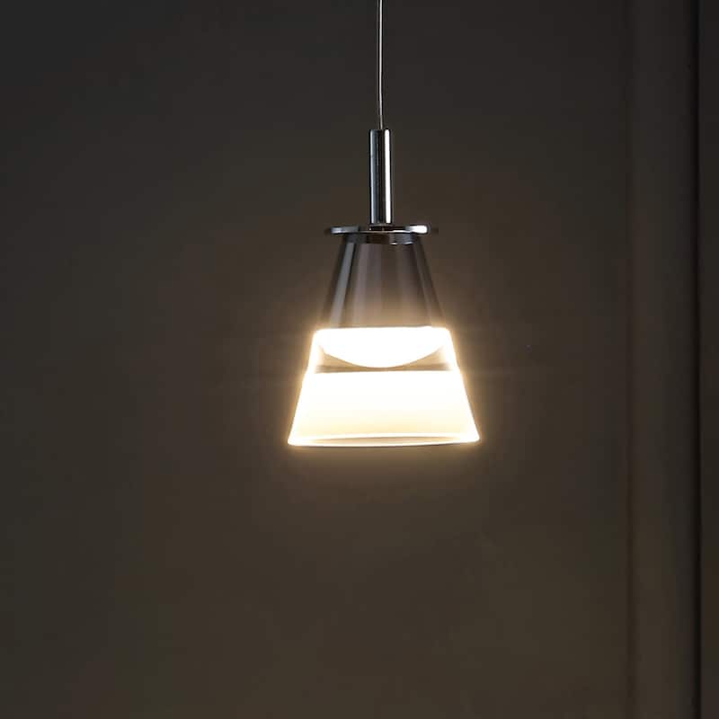 Orion 5" 1-Light Adjustable Metal Integrated LED Pendant, Chrome by JONATHAN Y